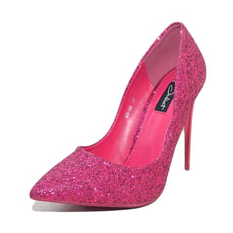 scarpe décolleté modello chanel fucsia glitter|Shoes .